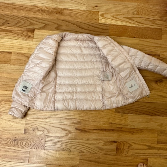 Moncler Kids Longue Saison Puffer Jacket in Light Pink size 12 - Picture 4 of 16